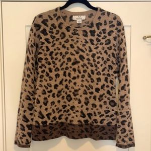 Cheetah print cashmere sweater